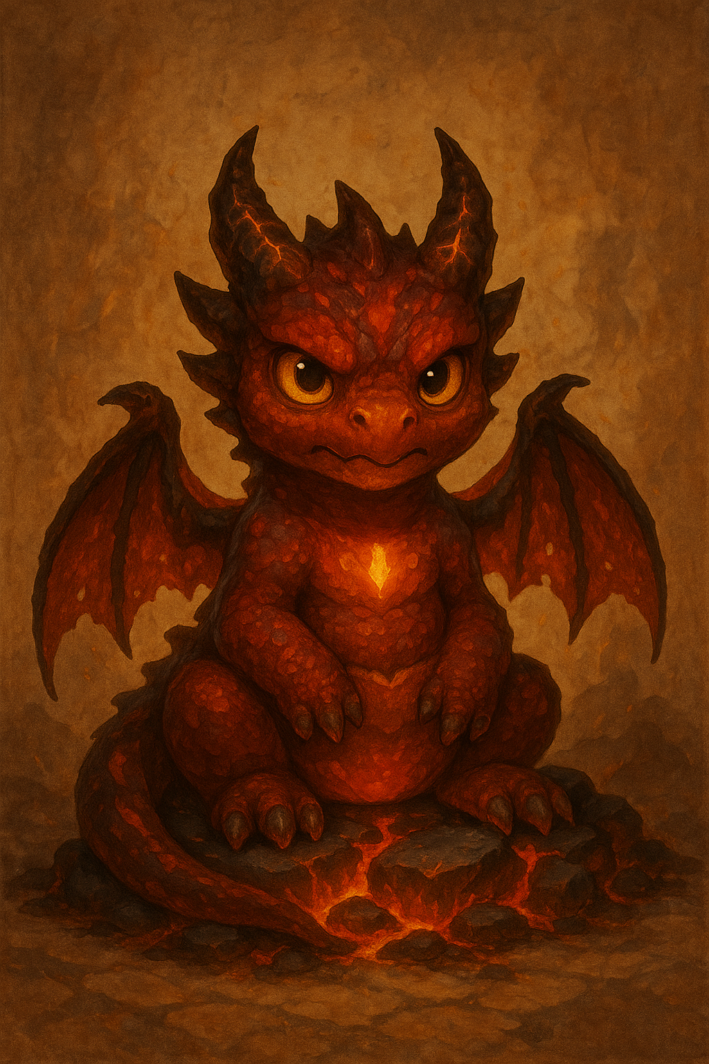 Baby Red Green Inferno Dragon